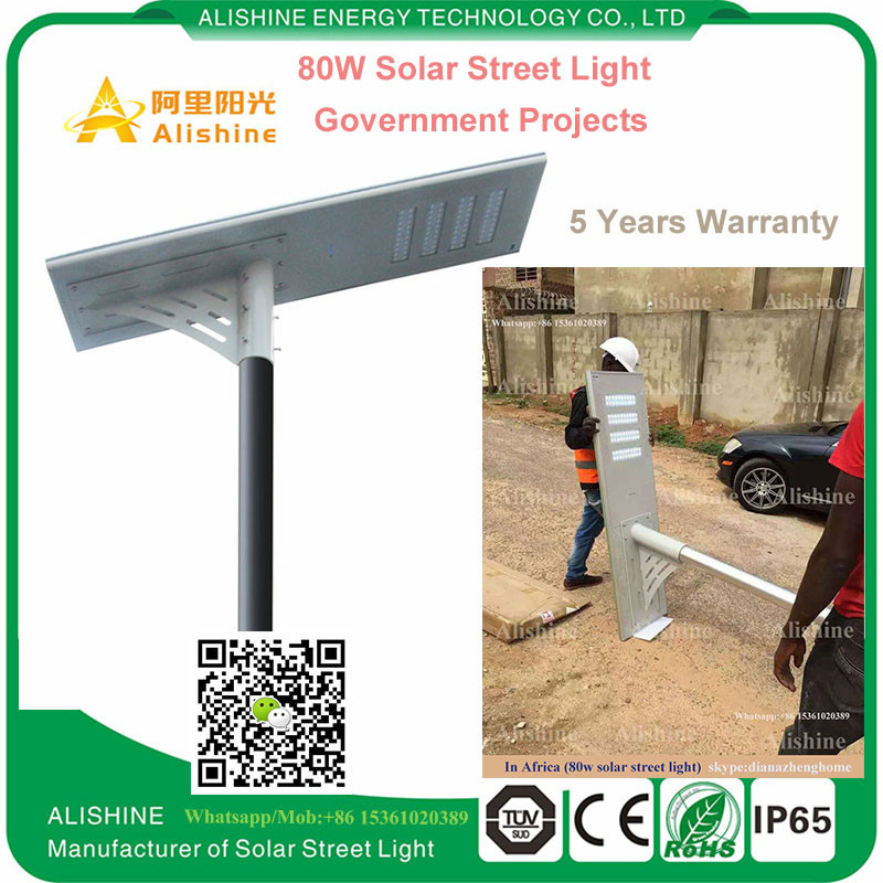 Government Projects Waterproof Solar LED Street Light 80W Price